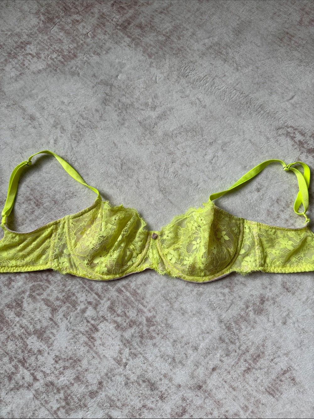 Lace Underwire Bra in Neon Yellow Victoria’s Secret